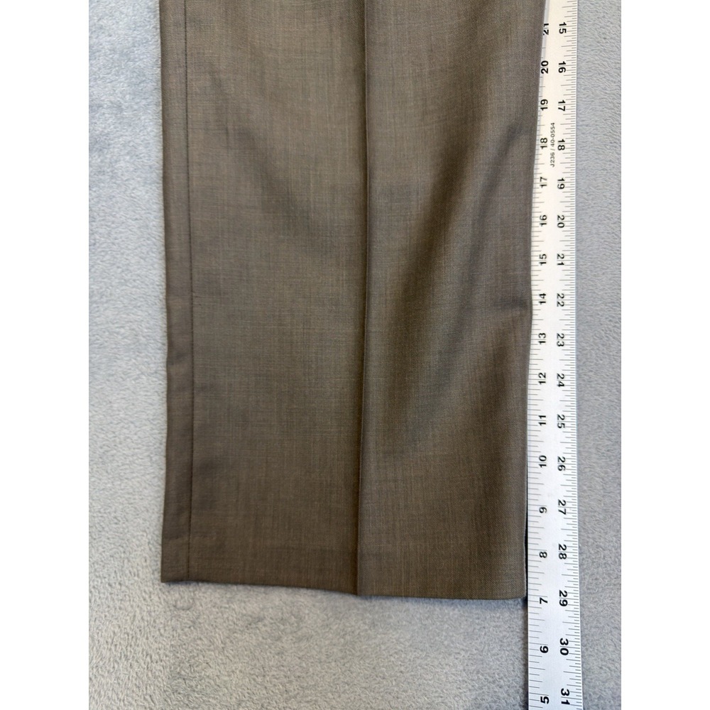 Kenneth Cole Reaction Dress Pants Mens 36x29 Brown Flat Front Straight Casual - Picture 5 of 9